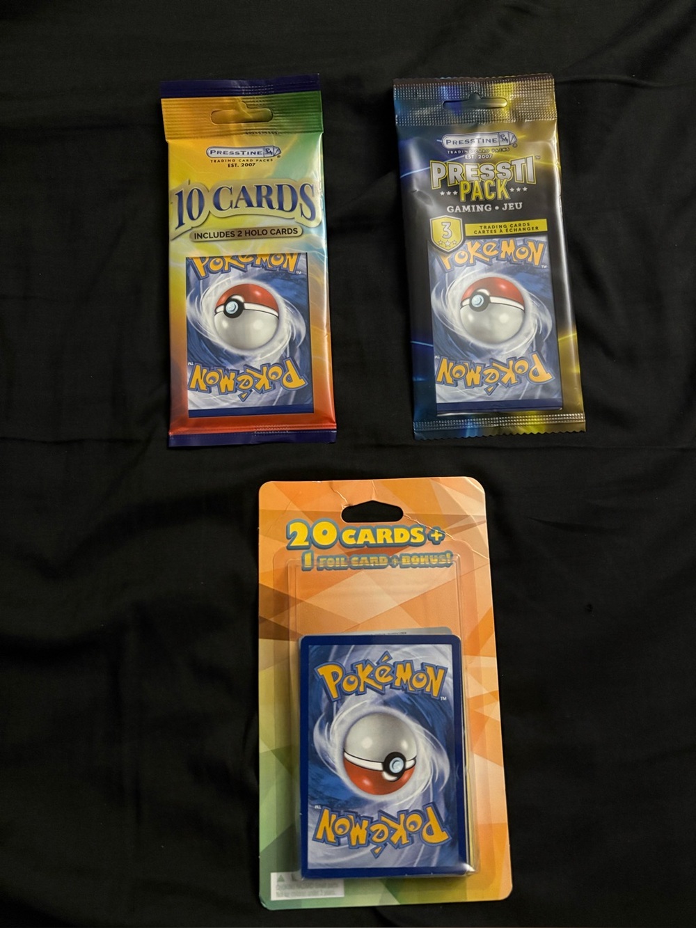 x3 Pokemon Card Packs